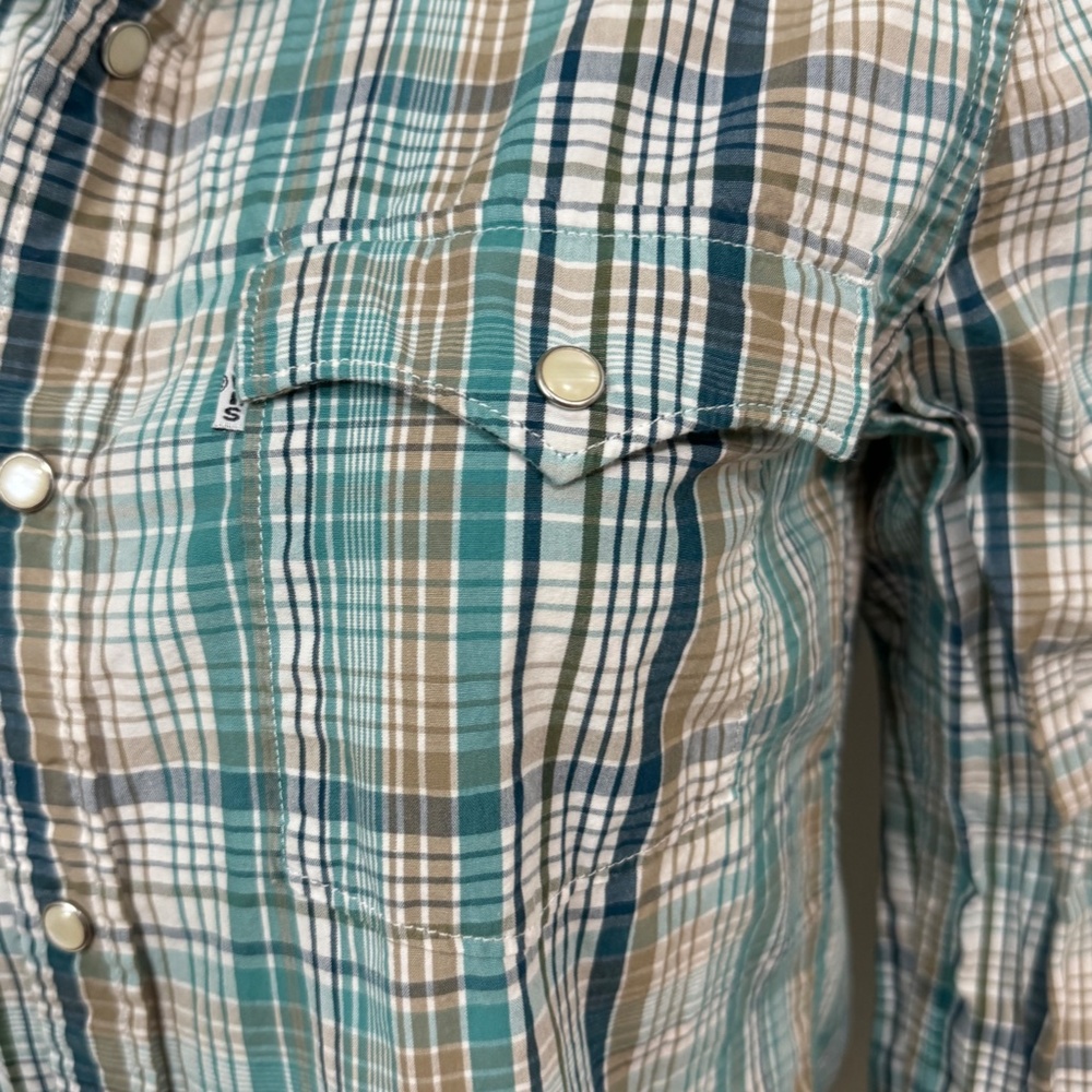 Upcycled Levi's Mickey Mouse Plaid Shirt - Picture 8 of 11